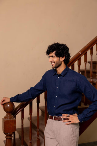 Classic Collar Midnight Blue Shirt