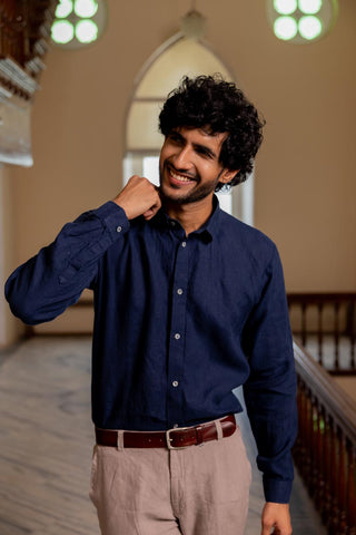 Classic Collar Midnight Blue Shirt