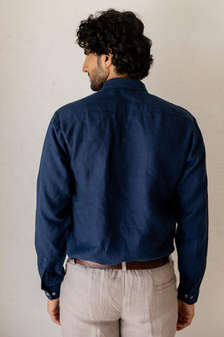Classic Collar Midnight Blue Shirt