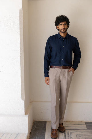 Classic Collar Midnight Blue Shirt