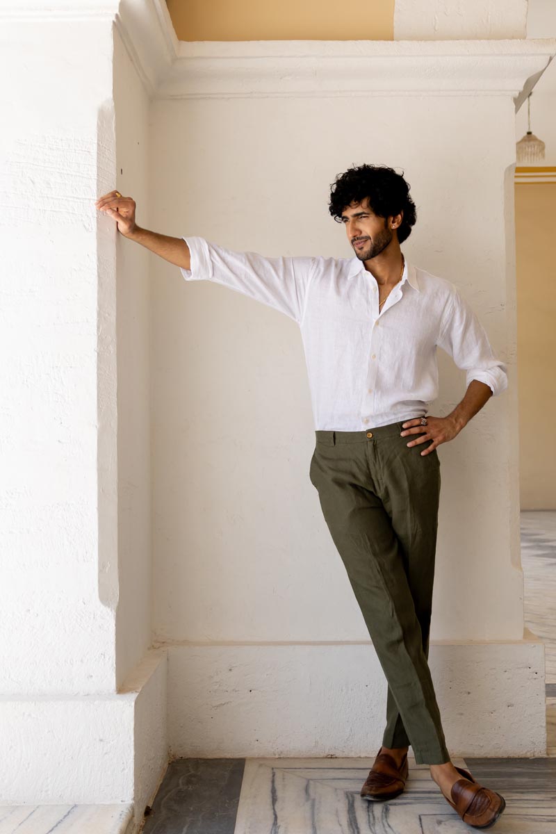 Crocodile Green Trouser