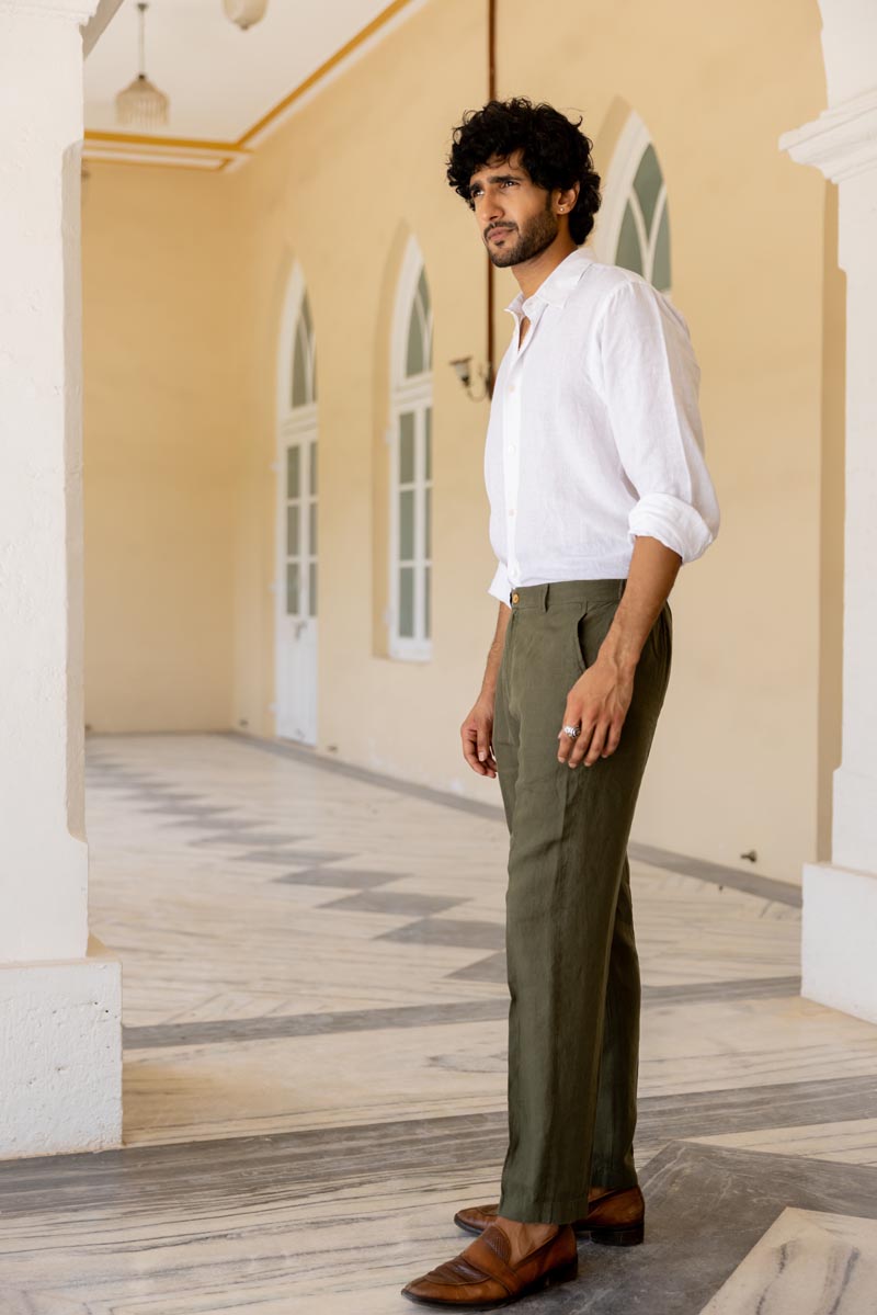 Crocodile Green Trouser