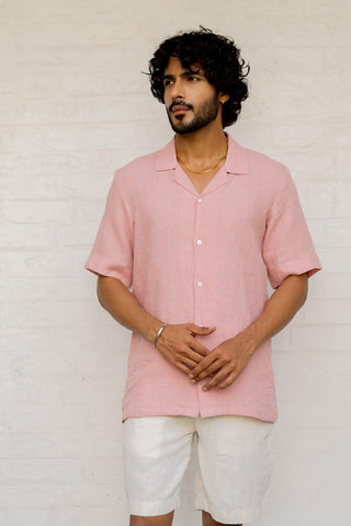 Cuban Collar Rose Shirt