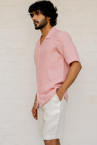 Cuban Collar Rose Shirt
