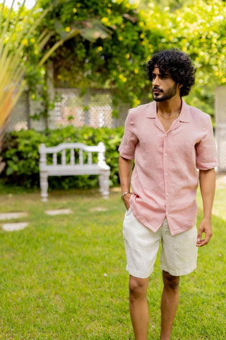 Cuban Collar Rose Shirt