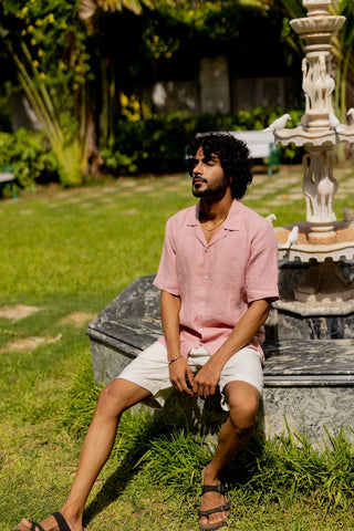 Cuban Collar Rose Shirt