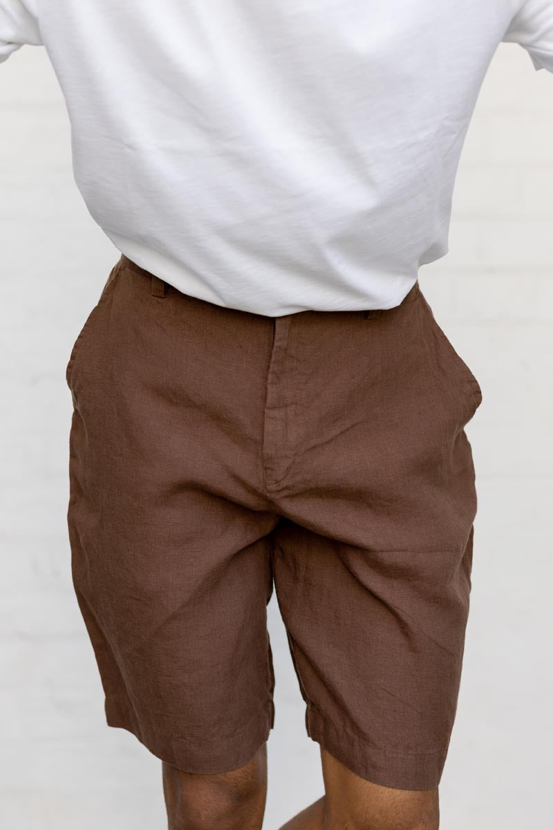 Walnut Shorts worn by a person on a plain background