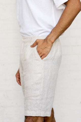 Faded Fine Stripe Shorts