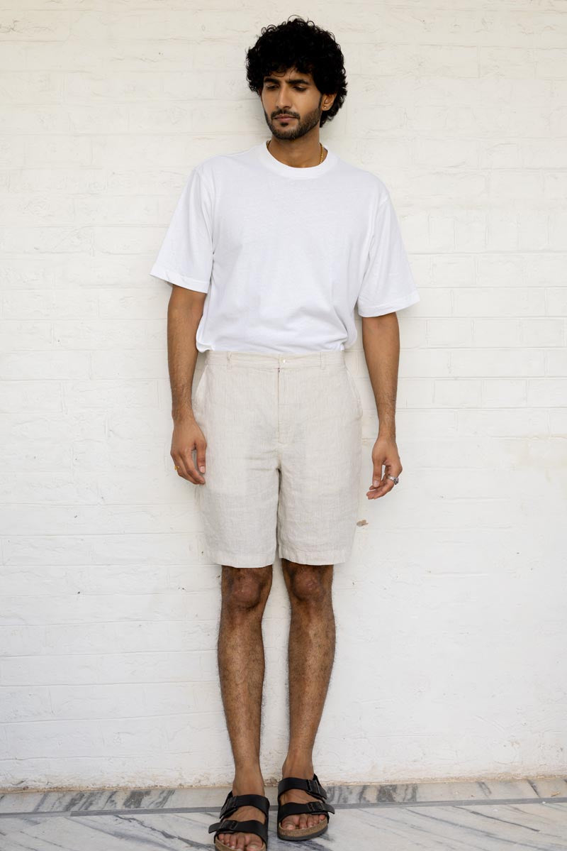 Faded Fine Stripe Shorts