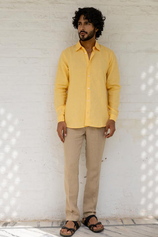 Classic Collar Sorbet Yellow Shirt