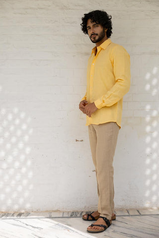Classic Collar Sorbet Yellow Shirt
