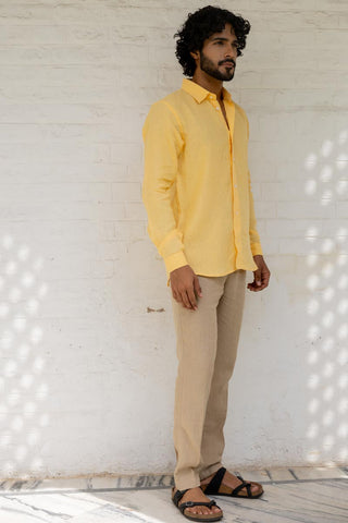 Classic Collar Sorbet Yellow Shirt