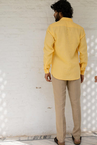 Classic Collar Sorbet Yellow Shirt