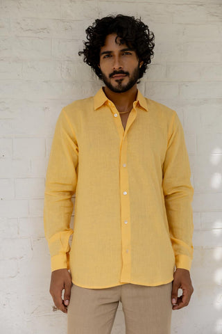 Classic Collar Sorbet Yellow Shirt
