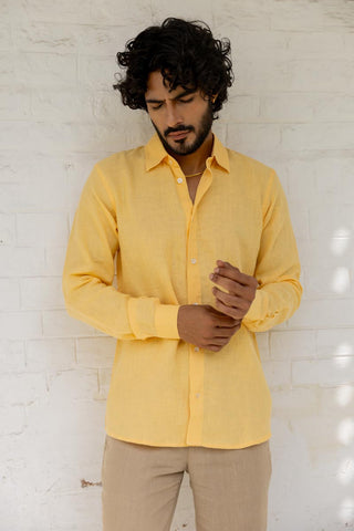 Classic Collar Sorbet Yellow Shirt