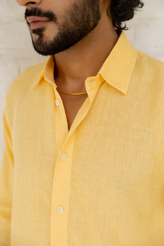 Classic Collar Sorbet Yellow Shirt