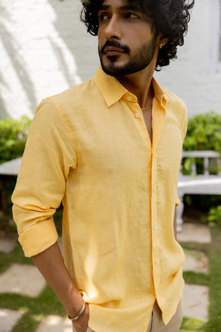 Classic Collar Sorbet Yellow Shirt