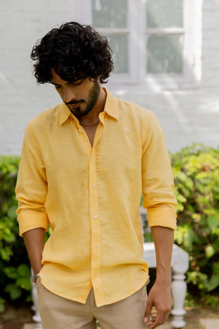 Classic Collar Sorbet Yellow Shirt