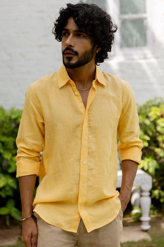 Classic Collar Sorbet Yellow Shirt