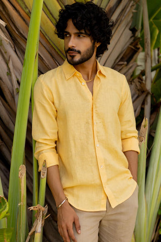 Classic Collar Sorbet Yellow Shirt