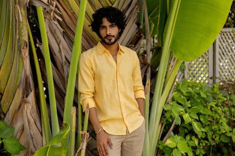 Classic Collar Sorbet Yellow Shirt