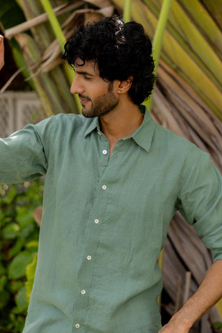 Classic Collar Fern Green Shirt