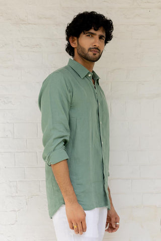 Classic Collar Fern Green Shirt