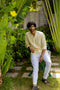 Mandarin Collar Pale Sunshine Shirt