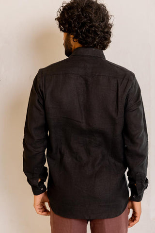 Classic Collar Black Shirt