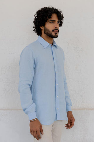 Classic Collar Sky Blue Shirt