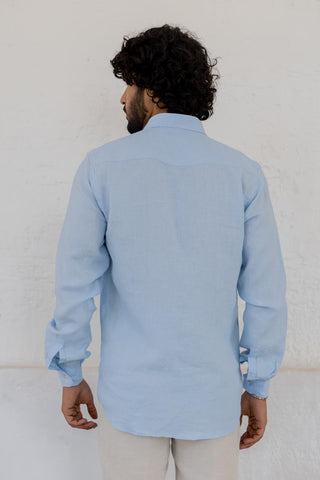 Classic Collar Sky Blue Shirt