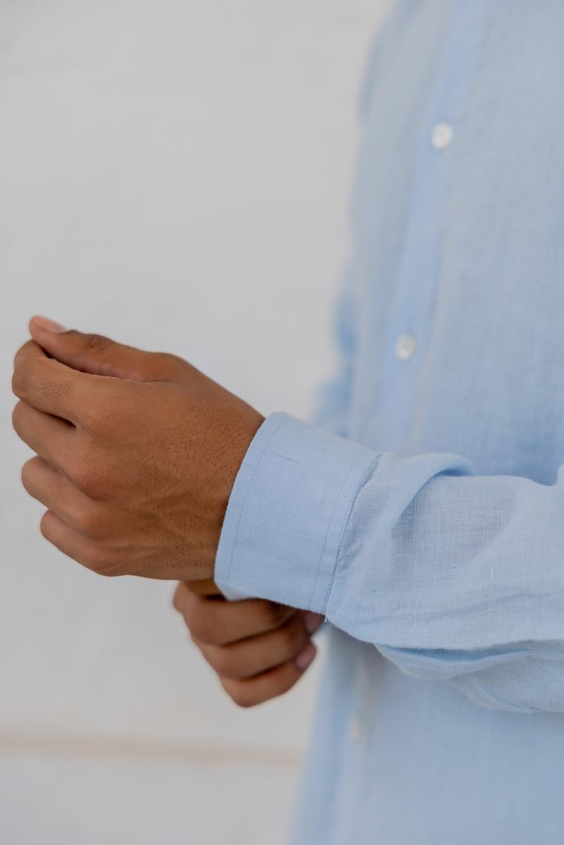 Classic Collar Sky Blue Shirt