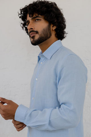 Classic Collar Sky Blue Shirt