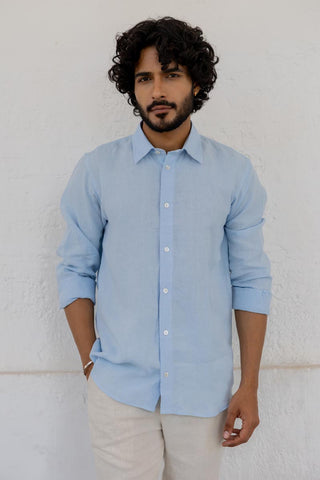Classic Collar Sky Blue Shirt