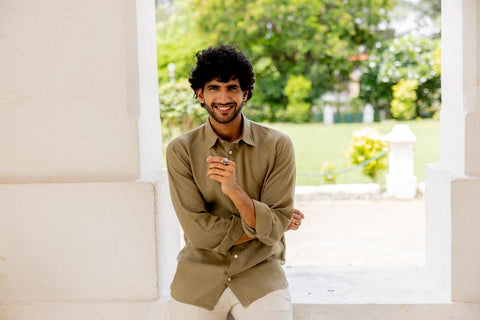Classic Collar Olive Shirt