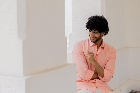 Classic Collar Coral Peach Shirt