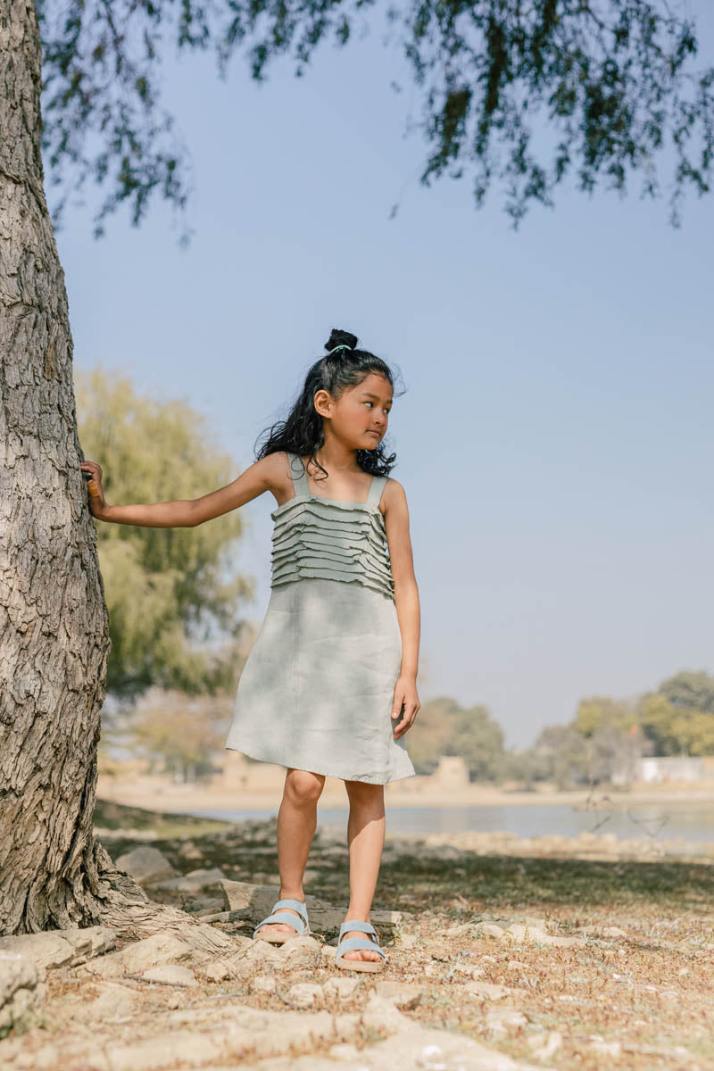 Frill Yoke Frock - Chi Linen