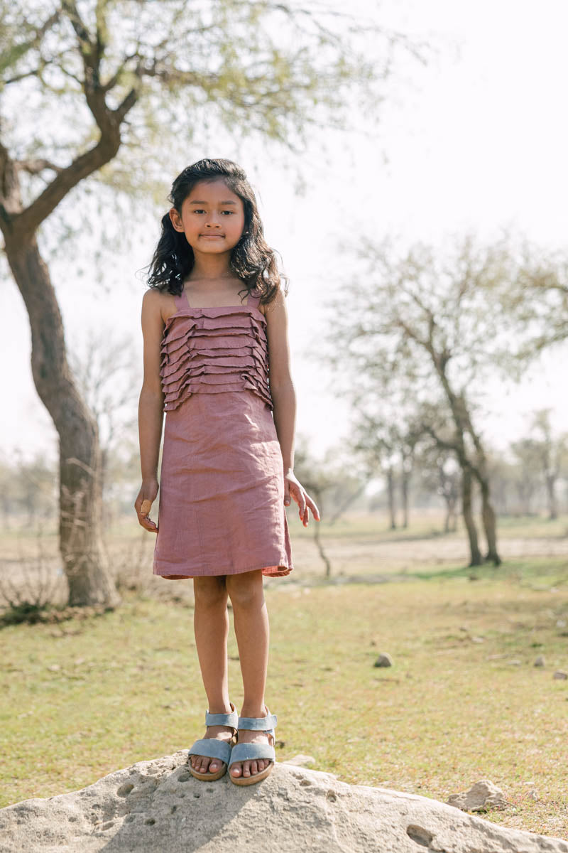 Frill Yoke Frock - Chi Linen