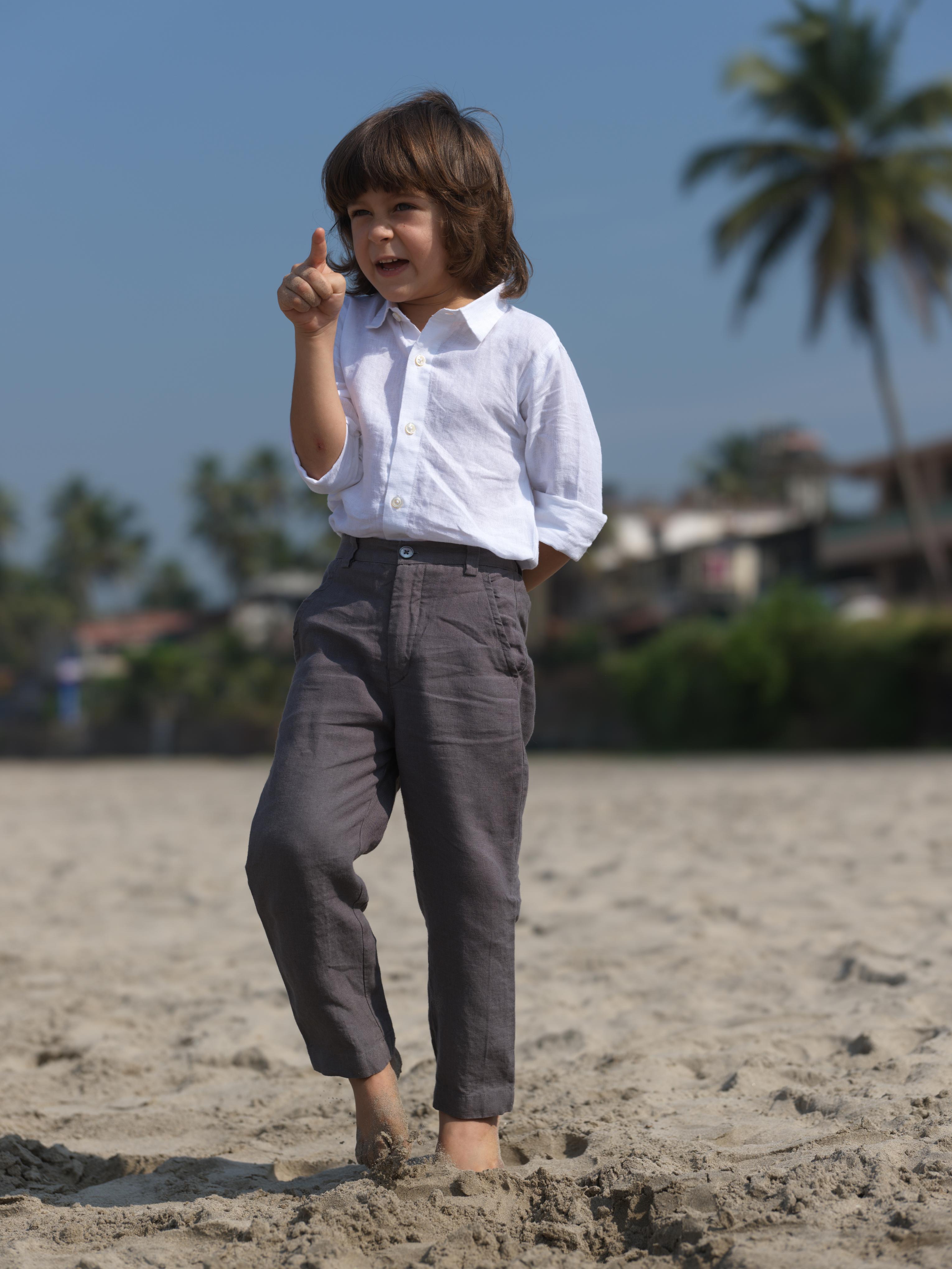 Boys Trousers Stone Grey