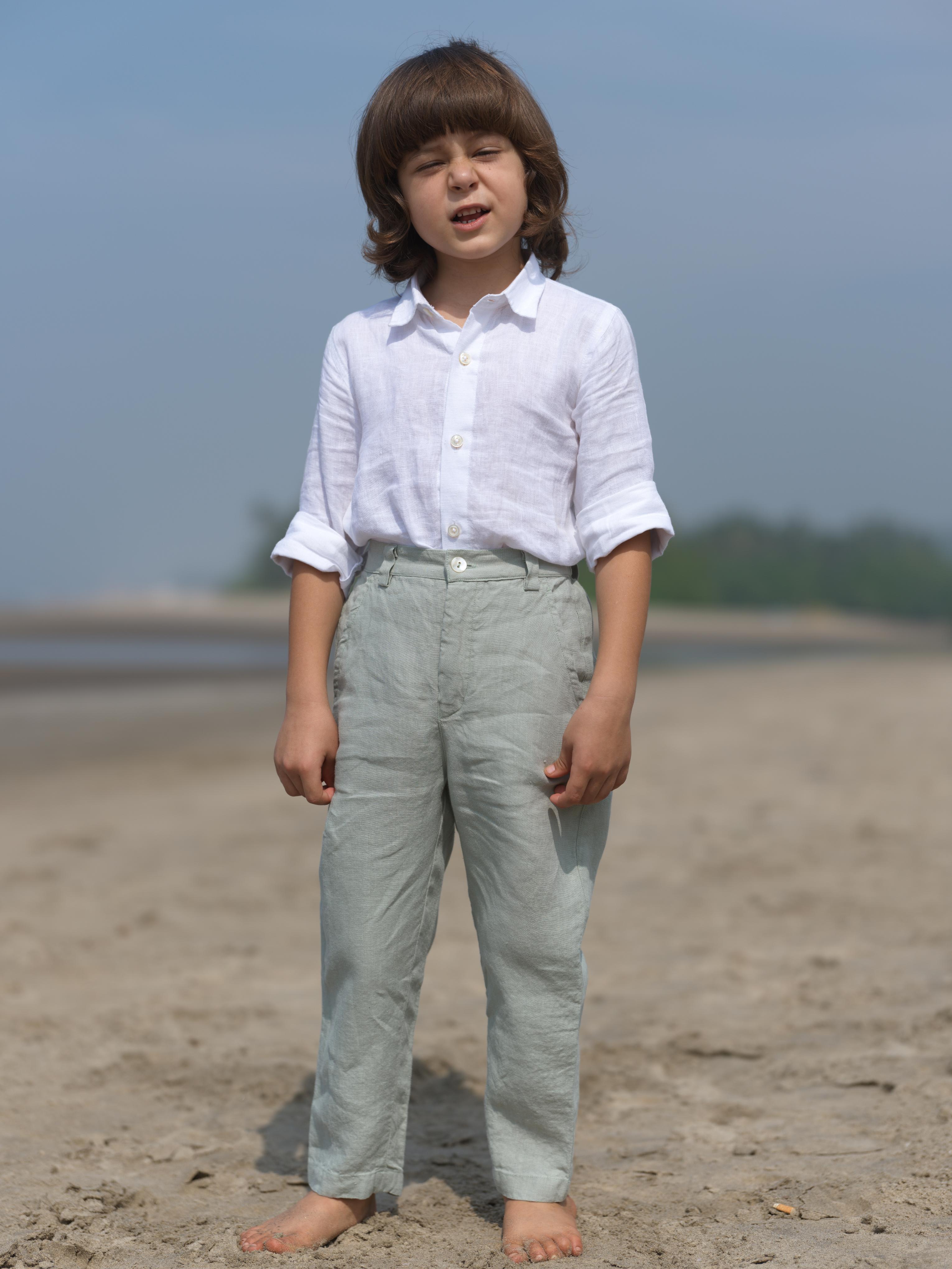 Boys Trousers Mint Green