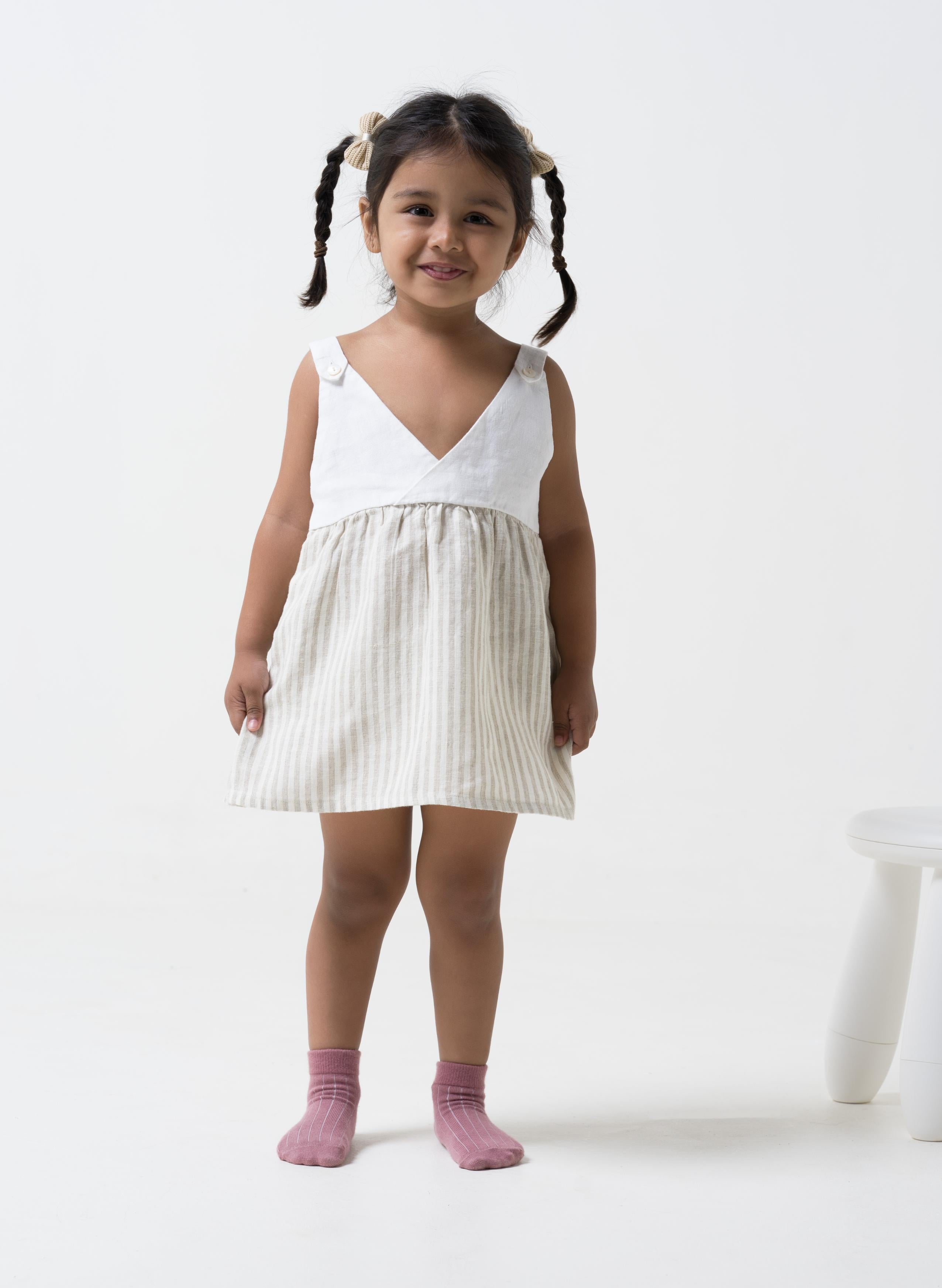 V Neck Overlap Frock