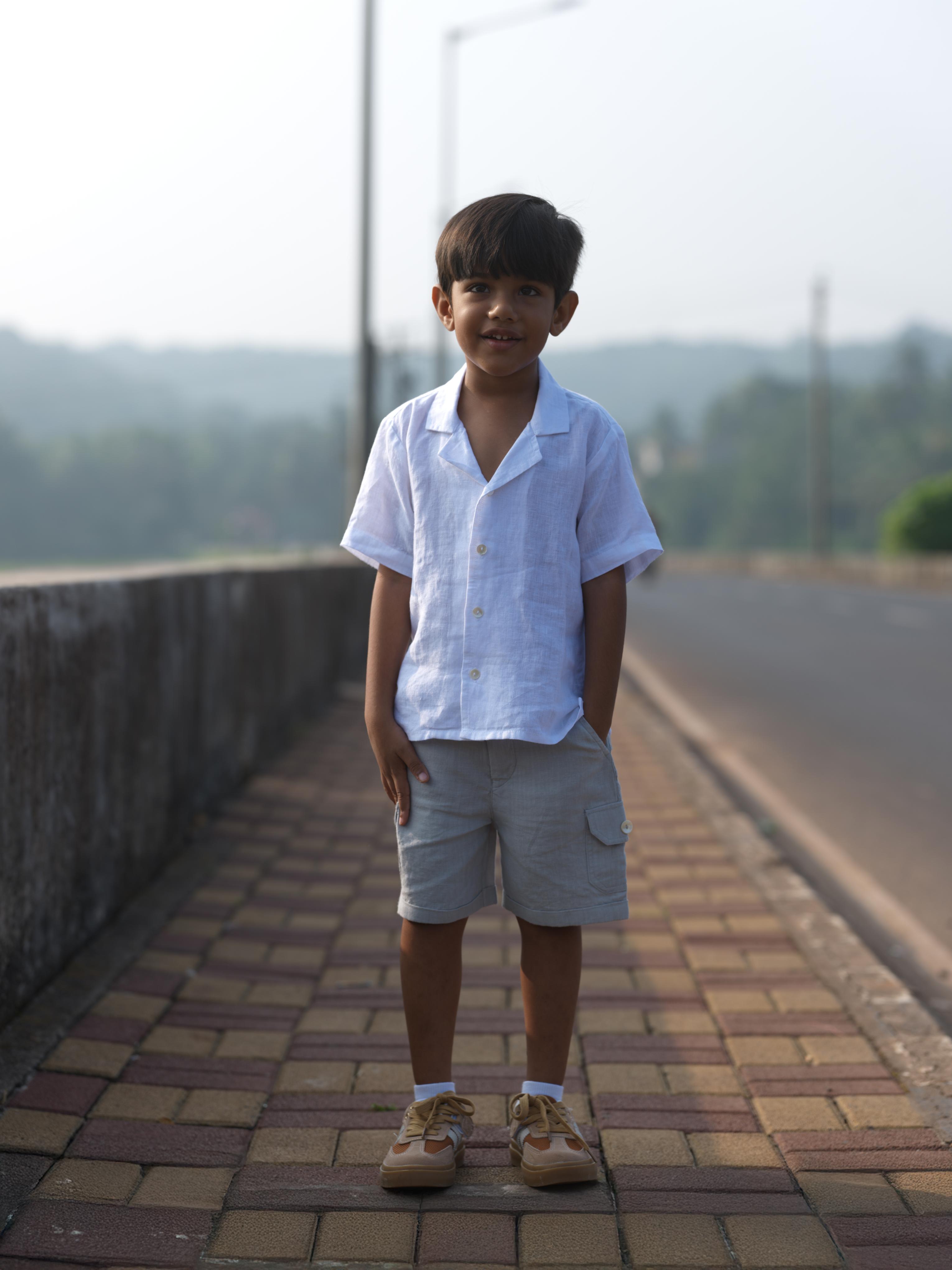 Boys Cargo Shorts Cloud Grey