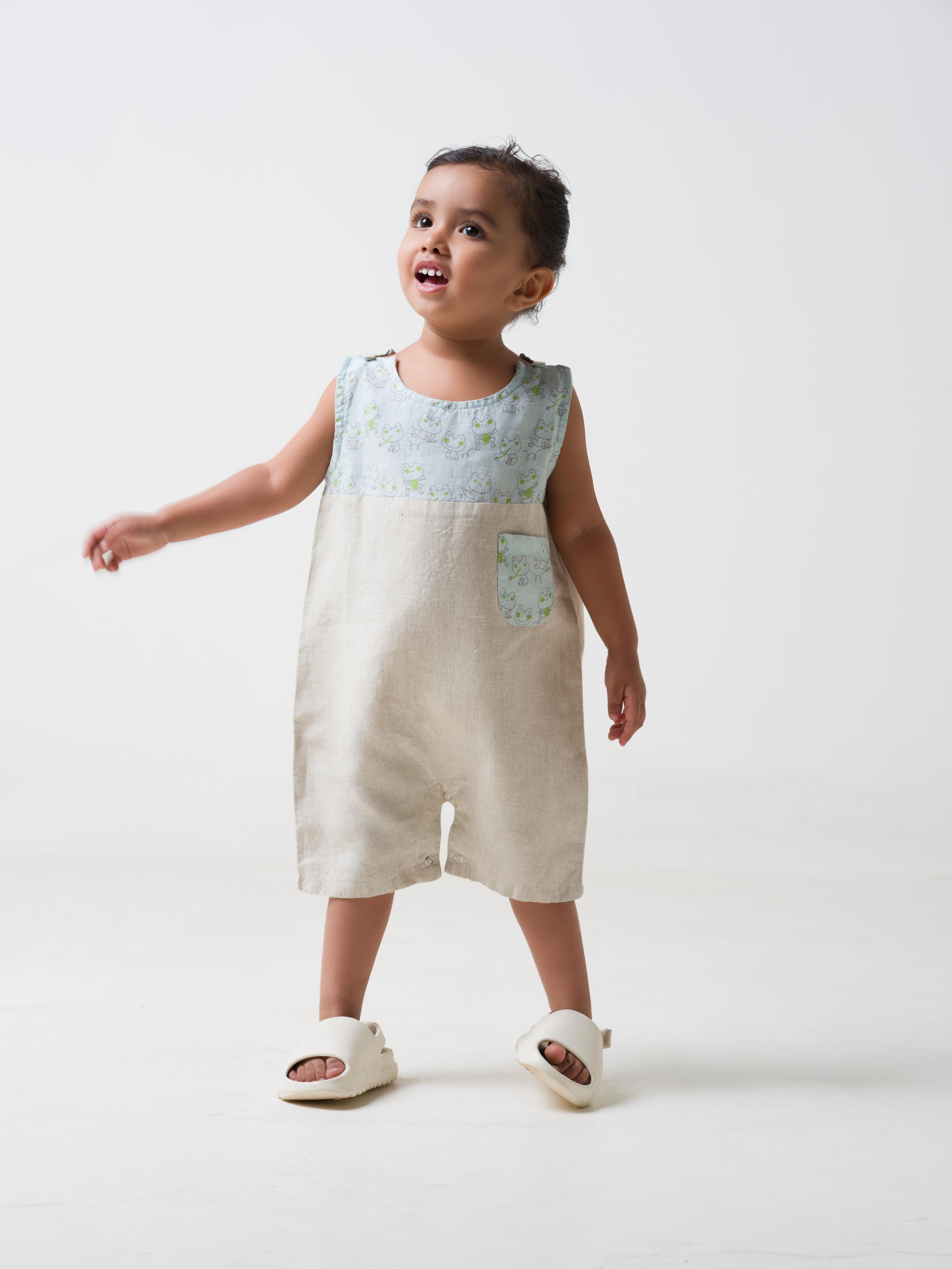 Printed Yoke 2 Colour Romper