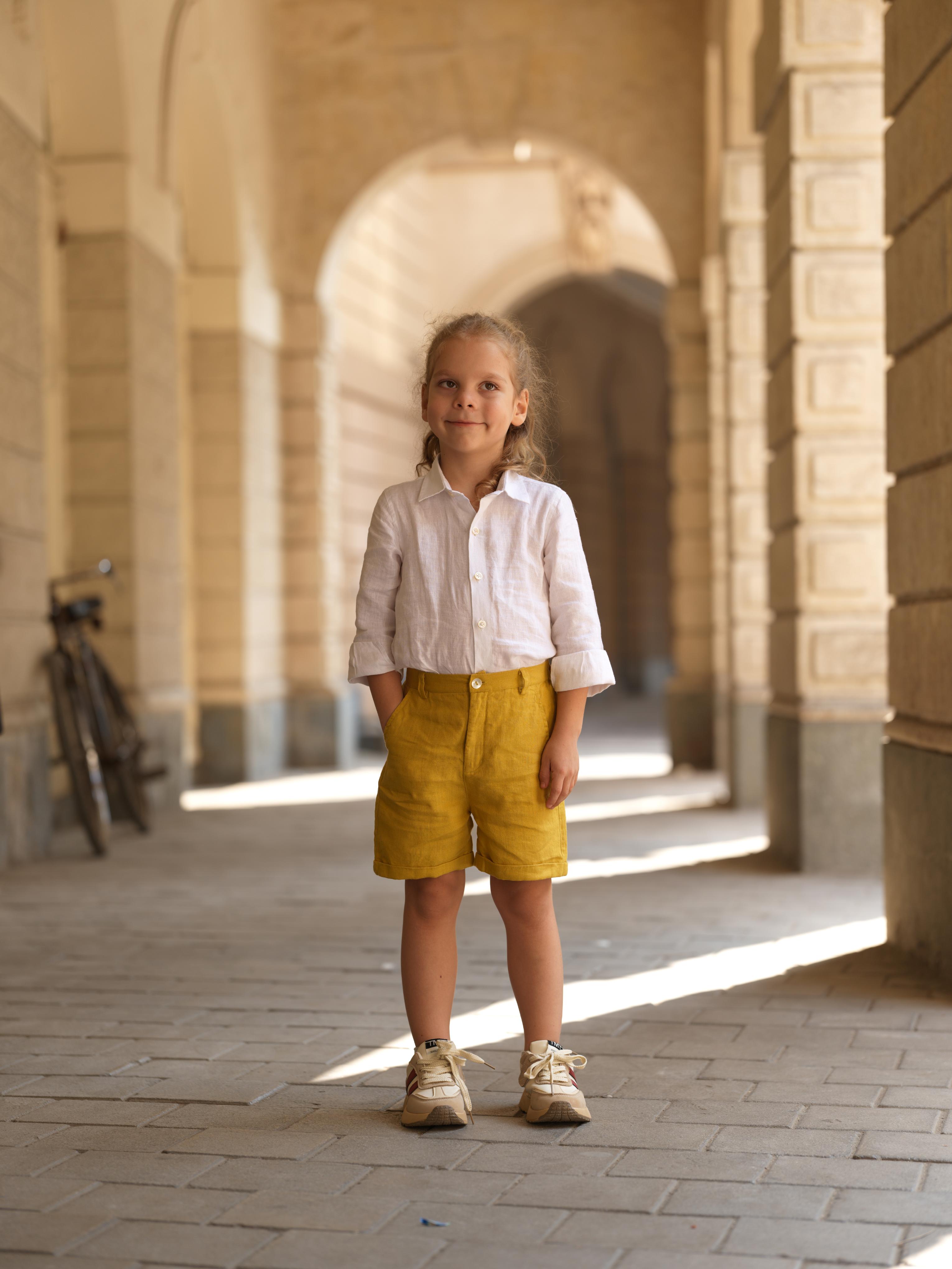 Boys Basic Shorts Mustard