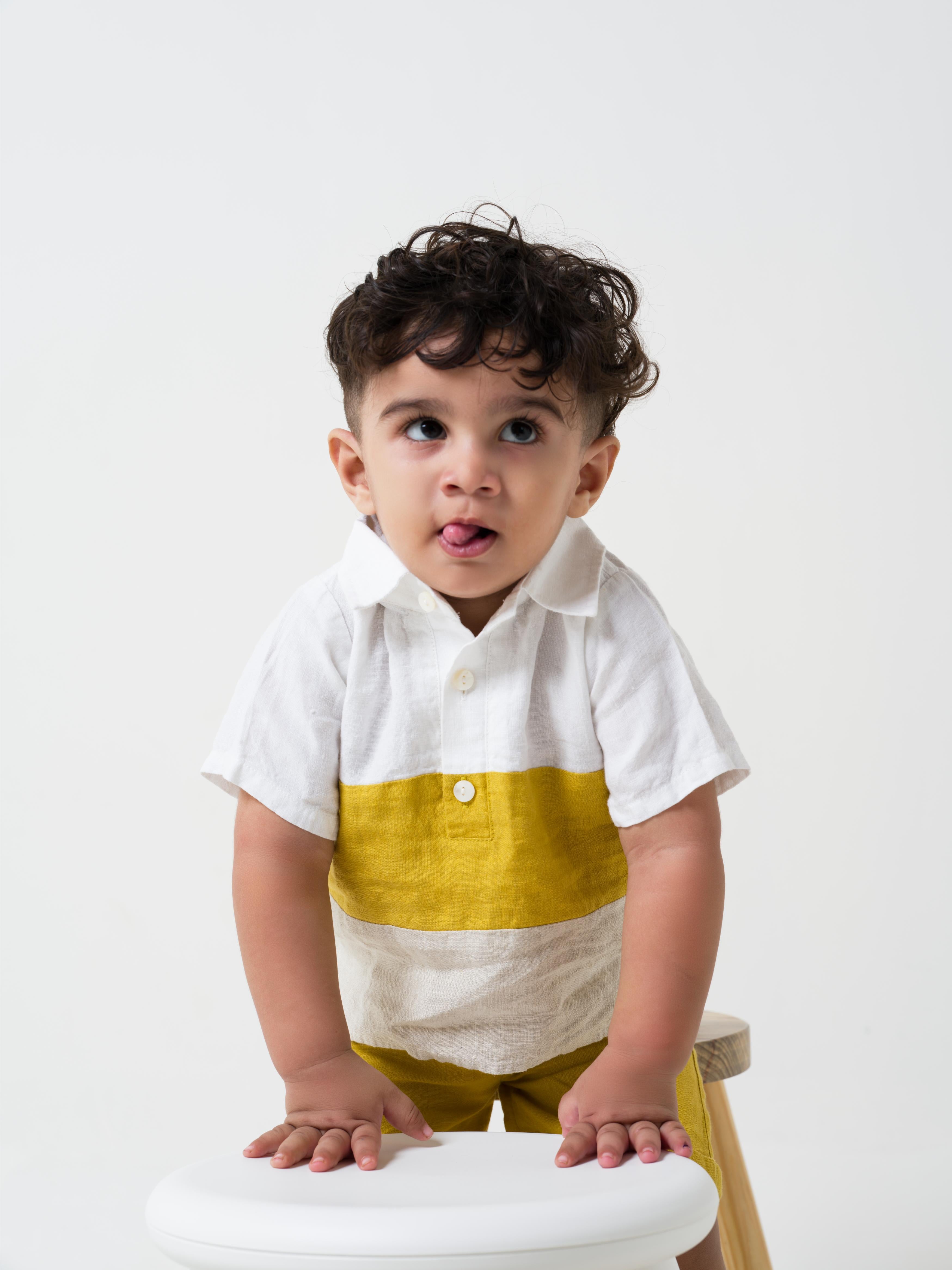 Polo Collar Shirt Set