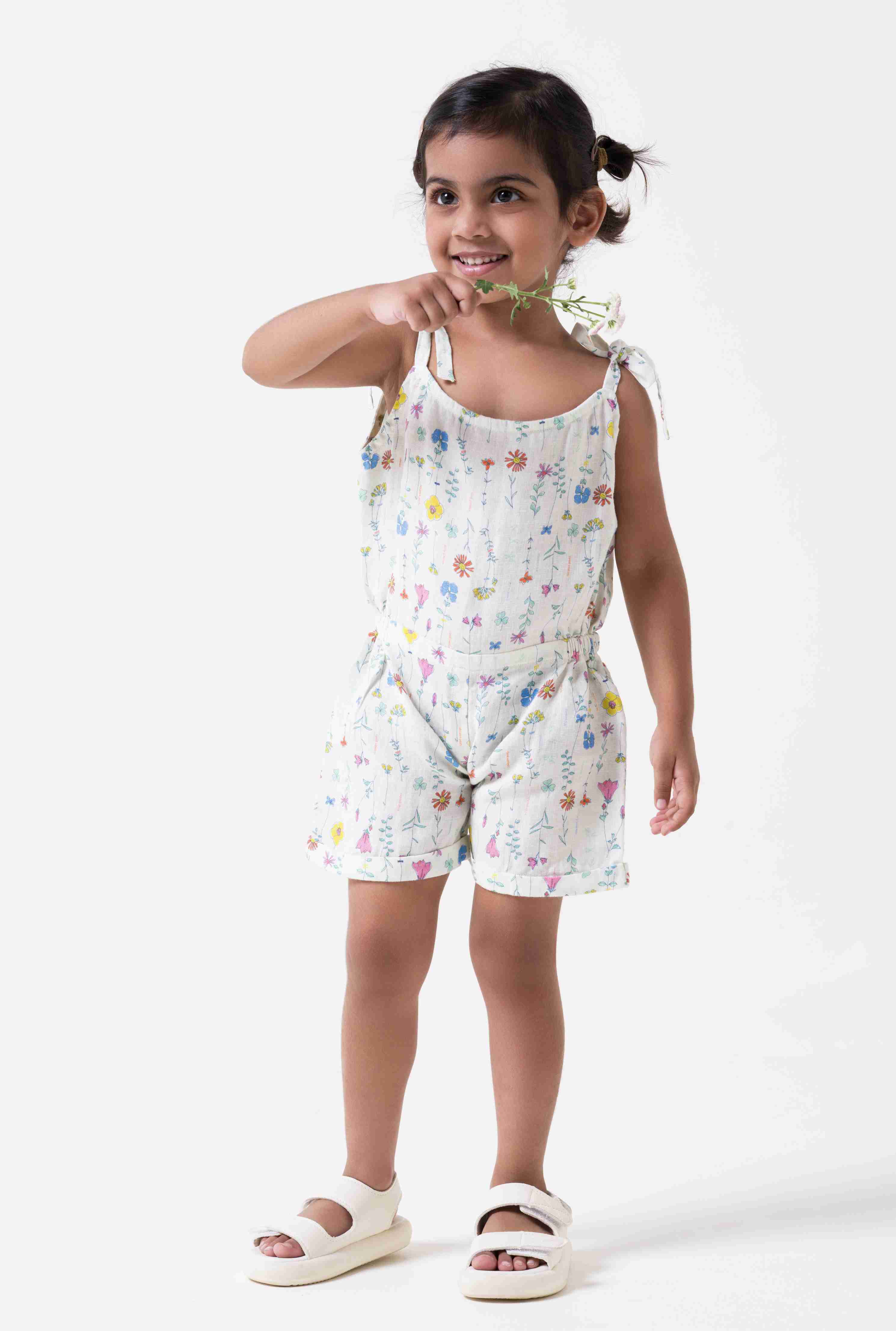 Printed Tie-Up Playsuit