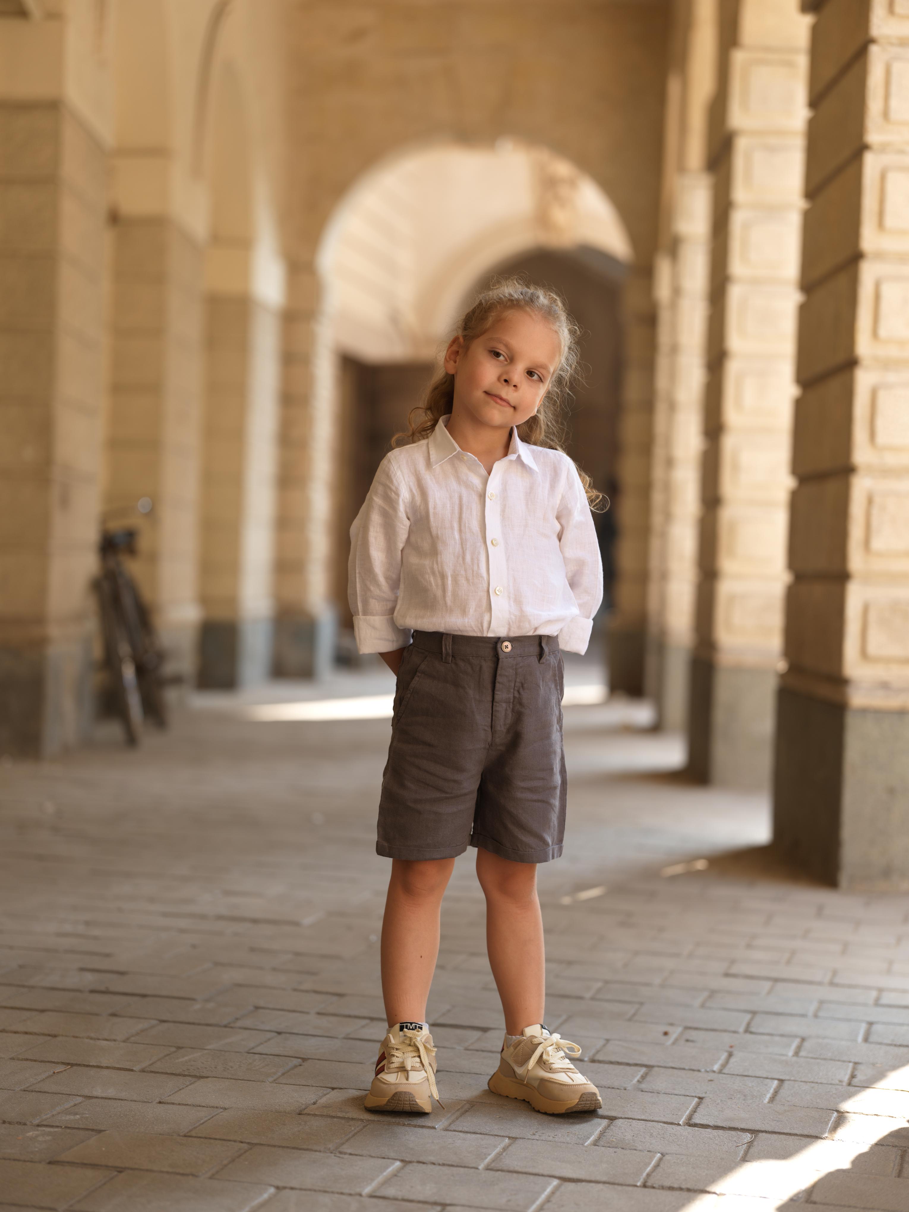 Boys Basic Shorts Stone Grey
