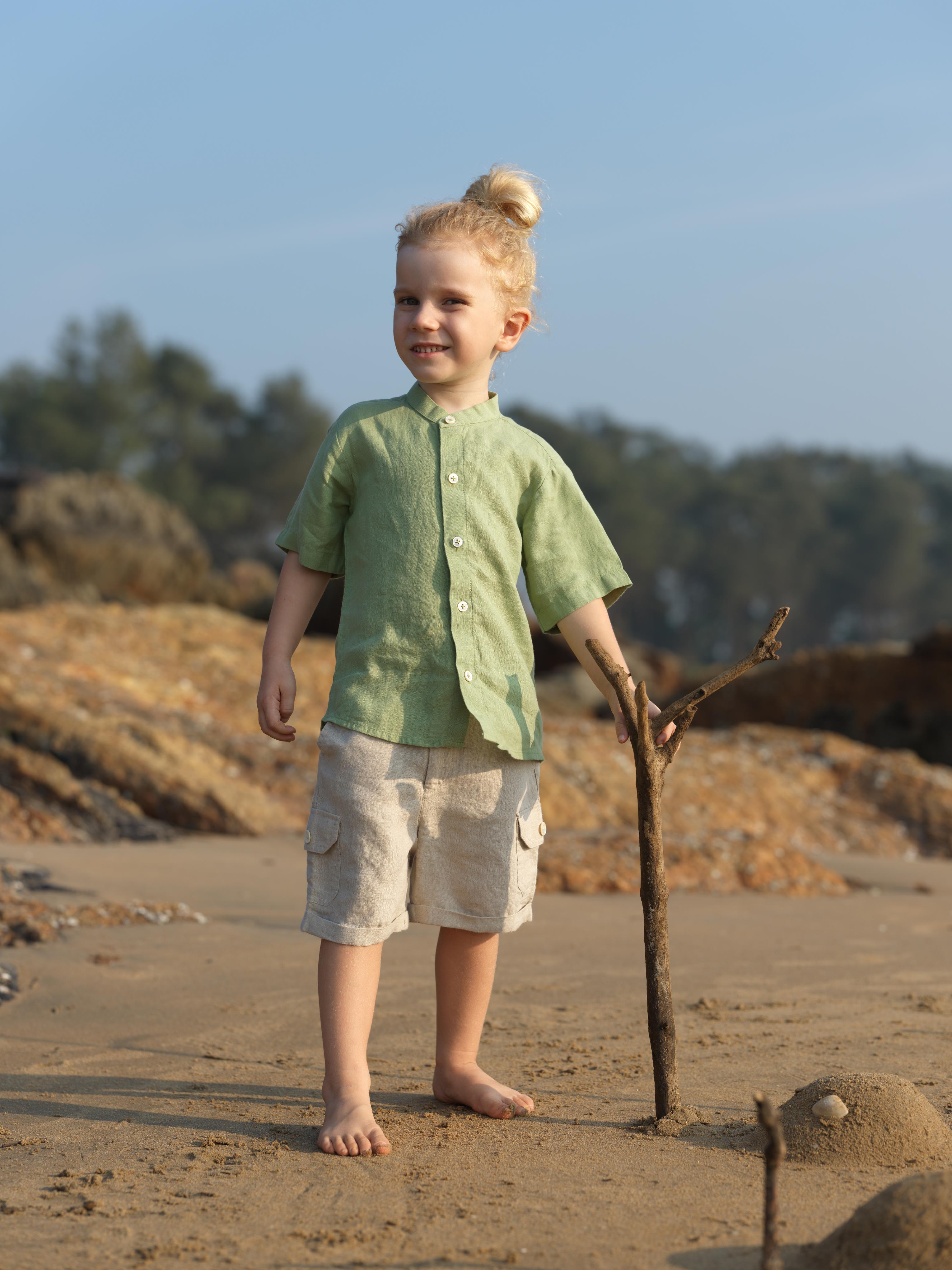 Boys Cargo Shorts Natural
