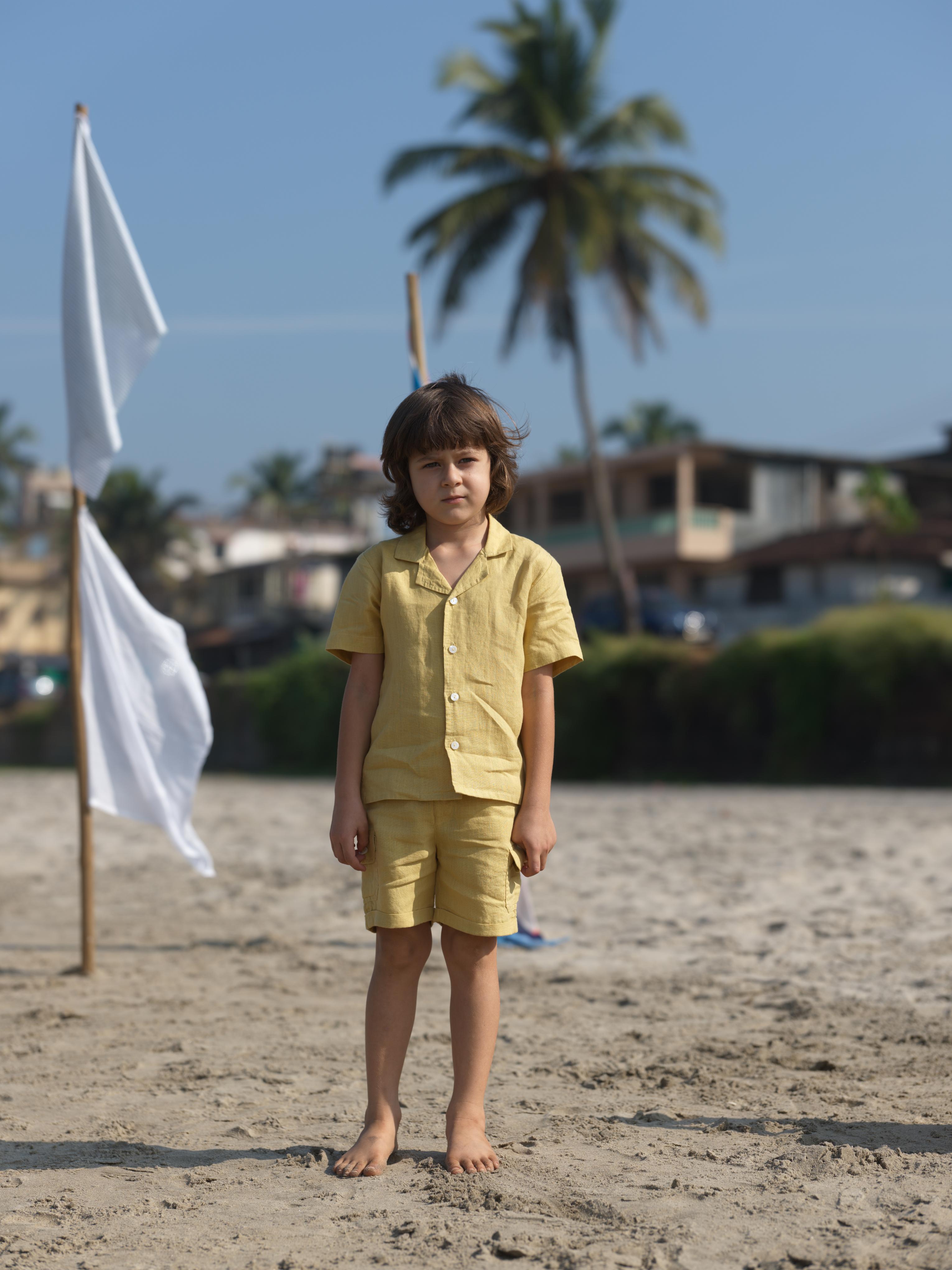 Boys Cargo Shorts Light Mustard