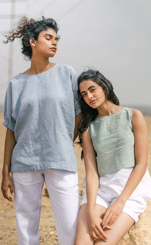 Buy Neck Frill Top | Western Top For Girls - Chi Linen